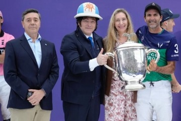 Foto de Javier Milei asisti a la final del Abierto Argentino de Polo de Palermo