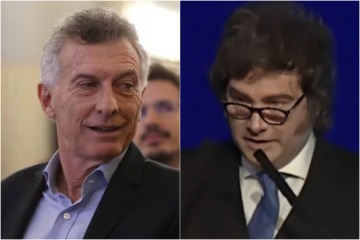 Foto de Milei coincidi� con Macri en la Fundaci�n Libertad, no lo salud� pero le ech� en cara el d�ficit fiscal en su gesti�n