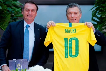 Foto de Mauricio Macri respald� a Fl�vio Bolsonaro para la segunda vuelta en Brasil