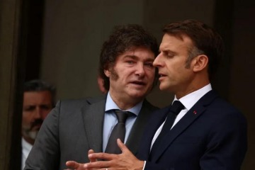 Foto de Javier Milei se reuni con Emmanuel Macron en la previa de los Juegos Olmpicos de Pars