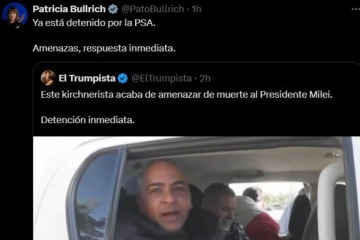 Foto de Bullrich asegur que un militante que amenaz a Milei ya est detenido