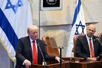 Foto de Donald Trump, ante el Parlamento israel: "Es el amanecer de un nuevo Medio Oriente"