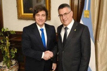 Foto de Milei recibi al canciller de Israel en Casa Rosada y viajar a Jerusaln para inaugurar la embajada argentina