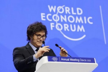 Foto de Milei defendió el "capitalismo de libre comercio" y destacó los "logros" de su gestión en el Foro de Davos