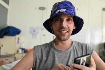 Foto de Emoci�n: tras diez meses de internaci�n, Pablo Grillo volvi� a su casa