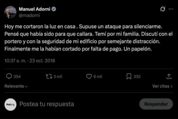 Foto de Del corte de luz a los US$500 mil: reflotan viejos posteos de Adorni tras sus explicaciones patrimoniales