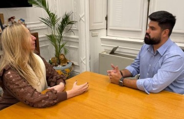 Foto de Karina Milei se reuni� con el Secretario de Comunicaci�n, Fabi�n Fern�ndez, para establecer agenda de trabajo