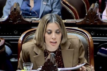 Foto de Virginia Gallardo convirti� su banca en un homenaje a Chiche Gelblung y termin� entre l�grimas