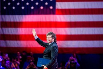 Foto de Milei lleg� a Washington para hacer campa�a por Trump y respaldar al clan Bolsonaro